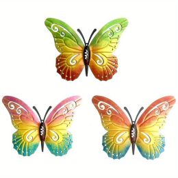 1pc/3pc, Vintage Iron Butterfly, Home Garden Themed Welcome Sign, Front Door Hanging Decor, Celebration Decor - Model A+B+C