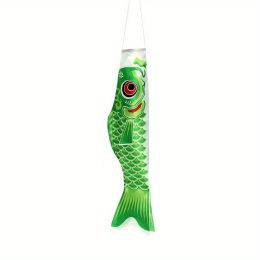 1pc, Carp Streamer, Digital Printing Carp Streamer, DIY Festival Carp, Spring Decor, Outdoor Decor, Garden Decoration - green