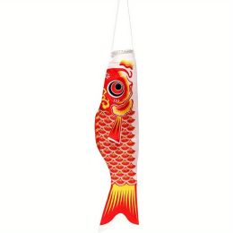 1pc, Carp Streamer, Digital Printing Carp Streamer, DIY Festival Carp, Spring Decor, Outdoor Decor, Garden Decoration - red