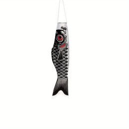 1pc, Carp Streamer, Digital Printing Carp Streamer, DIY Festival Carp, Spring Decor, Outdoor Decor, Garden Decoration - black