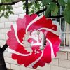 Creative 3D Kinetic Stainless Steel Wind Spinner Outdoor Garden Hanging Decoration Mandala Butterfly Design Wind Chime Spinner - Santa - 30cm 12inch