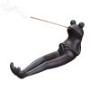 1pc Frog Incense Stick Holder - Ceramic Incense Burner Ash Catcher; Frog Aromatherapy Ornament For Yoga Meditation Spa Home Living Room Office Decor -
