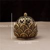 1pc Hollow Lotus Incense Burner Hollow Incense Serving Tea Table Ornament Mini Incense Burner - Large