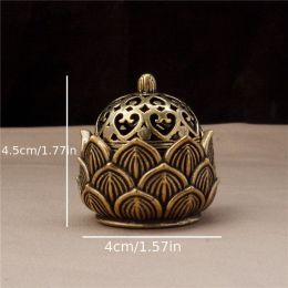 1pc Hollow Lotus Incense Burner Hollow Incense Serving Tea Table Ornament Mini Incense Burner - Large