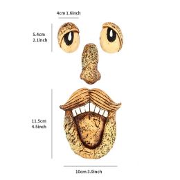 1pc Funny Tree Faces Decor; Old Man Tree Face Decoration; Yard Art - D