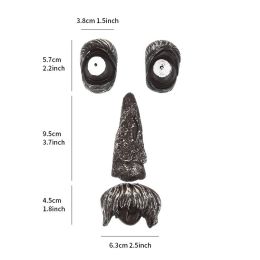 1pc Funny Tree Faces Decor; Old Man Tree Face Decoration; Yard Art - C