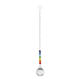 1pc Garden Plant Bird Repelling Tool; Clear Hanging Crystals Rainbow Suncatcher; Prism Pendant Ornament With Colorful Chain For Home And Garden Decora