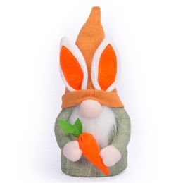 Bunny Dwarf Plush Ornament Kids Room Decoration Home Decoration Doll - orange