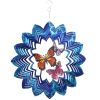 Wind Turntable 3D Stainless Steel Decor Garden Ornament Rotating Hanging Decor - color 1