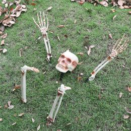 Realistic Skeleton Stakes Halloween Decorations for Garden - set3
