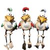 Halloween Ornament 2022,3 Pcs Garden Statue Funny Chicken Decor Yard Art Resin Decorative Ornament Easter Ornament - green