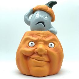 Halloween Ornament 2022,New Halloween Pumpkin Festive Expression Atmosphere Decorations Home Garden Ghost Ornament - yellow