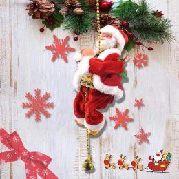 Electric Climbing Santa Claus Christmas Decor Xmas Tree Hanging Ornament Gift - COLOR 1