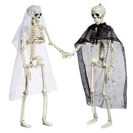 Halloween Skull Skeleton Ghost Bridegroom Bride Couple Human Skeleton Decoration Props - Color 1