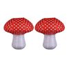 8 Inches 2 Pcs Chinese Style Paper Lantern Mushroom Decorative Hanging Lanterns for Garden Party Decoration - Default