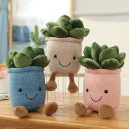 9inch Creative Succulent Plant Decoration; For Garden Green Lovers Cute Succulent Sleep Seat Cushion Home Decoration - Pink - 9inch