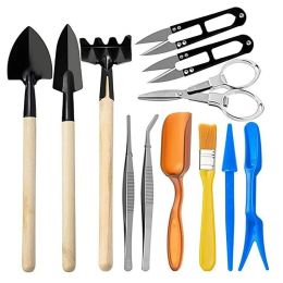 12-piece Set Succulents Gardening Tool Scissors Transplanter Soil Shovel Potted Plants Trim Brush - Garden Tools 12 Piece Set