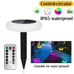 Solar Floating Pool Lights Waterproof Garden Solar Lighting 7 Colors Led Light Swimming Pool Light Garden Water Drift Lamp Decor - CN - Control-Ground