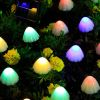 LED Solar Lights Outdoor Garden Waterproof Mushroom String Lawn Lamps Cute Fairy Light Landscape Lamp Path Yard Lawn Patio Decor - Multi color - 6.5M