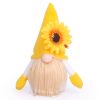 Spring Gnomes Easter Decorations;  Handmade Summer Sunflower Gnomes Faceless Plush Doll - Yellow