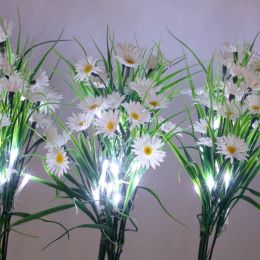 Garden Patio LED Daisy Flower Stake Outdoor Pathway - White