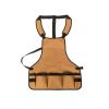 Canvas Garden Apron with Storage Pockets Craft Work Wear Garden Tool - Brown