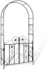 Garden Climbing Plants Arch Door for Outdoor Pergola Archway Decor - Black