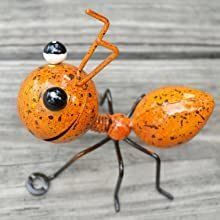 Metal Ant Shaped Ornaments Garden Yard Patio Decorations - Yellow