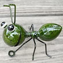 Metal Ant Shaped Ornaments Garden Yard Patio Decorations - Green