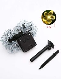 Fairy Blossom Flower Solar Garden String Lights - Warm