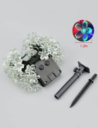 Fairy Blossom Flower Solar Garden String Lights - Multi-Color