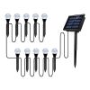 Solar LED Ball Stake Lights Outdoor Garden Light Pathway Landscape Decor Lamp - as picture