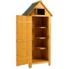 30.3'L X 21.3'W X 70.5'H Outdoor Storage Cabinet Tool Shed Wooden Garden Shed Natural - as picture