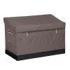 133 Gallon Poly Deck Box; Brown and Gray - brown - Polyester, plastic, PVC, steel