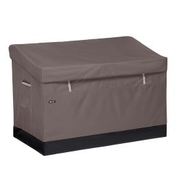 133 Gallon Poly Deck Box; Brown and Gray - brown - Polyester, plastic, PVC, steel