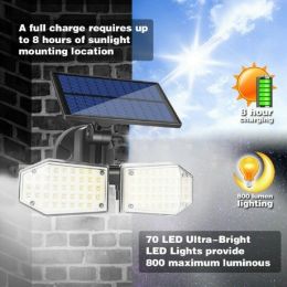 Free shipping T-SUN 78LED Solar Wall Light PIR Motion Sensor Outdoor Garden Security Flood light - picture
