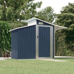 Garden Shed Anthracite 106.3"x51.2"x82.1" Galvanized Steel - Anthracite