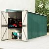Wall-mounted Garden Shed Green 46.5"x150.4"x70.1" Galvanized Steel - Green