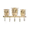 WILLART Handmade and Hand Painted Antique Owl Shape Metal Wall Hanging Antique 5 Key Storage Hooks Key Holder Coat Hanger for Home DâˆšÂ©cor Wall DâˆšÂ©cor