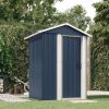 Garden Shed Anthracite 49.6"x38.4"x69.7" Galvanized Steel - Anthracite