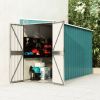 Wall-mounted Garden Shed Green 46.5"x113.4"x70.1" Galvanized Steel - Green