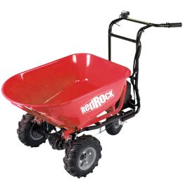 RedRock Wheelbarrow Utility Cart Electric Powered Cart 48V28Ah; 500W ; Capacity 500lbs (230kg) ; Material Debris Hauler ; 1000lbs Towing - as Pic