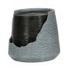18"Tall indoor & outdoor Broken Urn Polyresin Fountain Chic Dynamic Modern design with Light for Lawn or Garden - as Pic