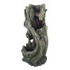 35"Tall Polyresin Fountain Water Feature with Light Curved Tree Trunk Design for garden or lawn - as Pic