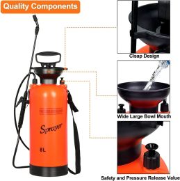 iPower 2.0 Gallon Lawn Garden Pump Sprayer with 2 Different Spray Patterns; Adjustable Shoulder Strap; Pressure Relief Valve; Multi-Purpose for Yard;