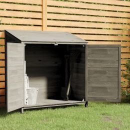 Garden Shed Anthracite 40.2"x20.5"x44.1" Solid Wood Fir - Anthracite