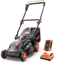 TACKLIFE 16-Inch 40V MAX(36V) Brushless Lawn Mower; 4.0AH Battery; 6 Mowing Heights - as Pic