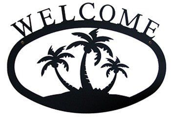 Palm Trees - Welcome Sign Large - WEL-139-L