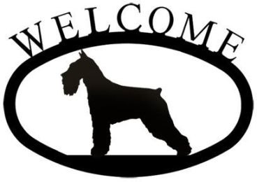 Schnauzer - Welcome Sign Small - WEL-242-S