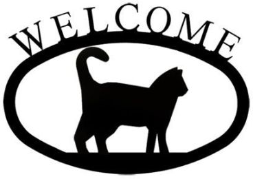 Cat - Welcome Sign Small - WEL-6-S
